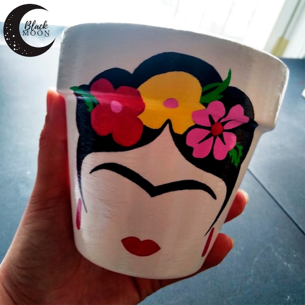 Frida Inspired Painted Pot | Hand painted terracotta pot | Succulent pot | Hand painted planter |