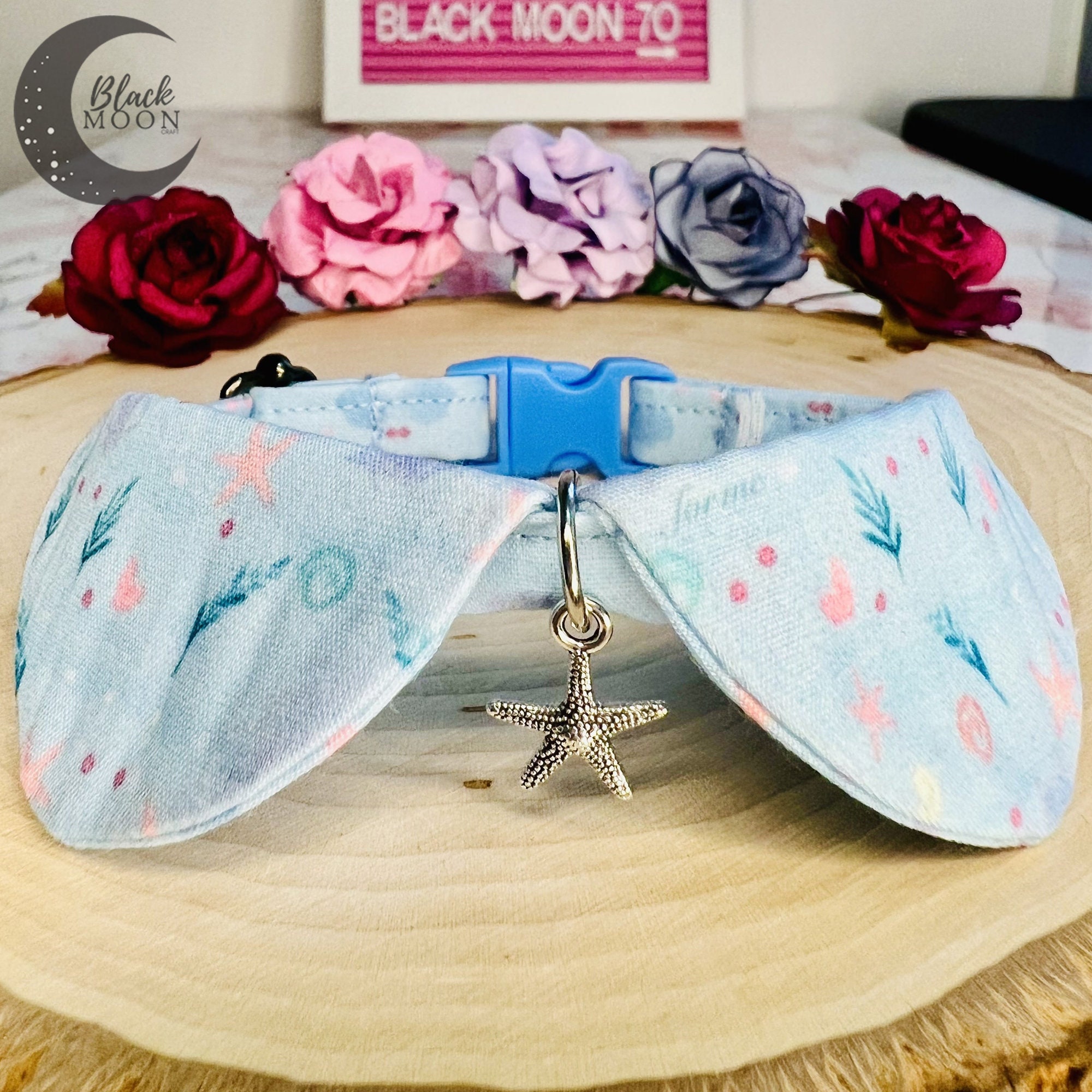 Cat Necklace | Cute Pet Gift Mini Dog Collar Peter Pan Breakaway Starfish Pendant Summer