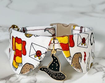 Cat Necklace | Wizard Inspired Pet Collar | Peter Pan Necklace | Breakaway Cat Collar | Small Dog Collar | The Initiate Necklace