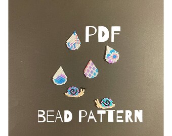 Drops and Snails PDF pattern for miyuki delica