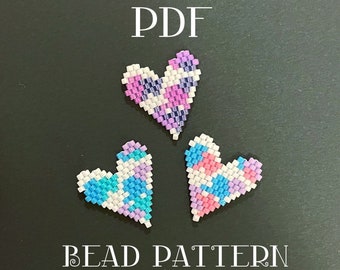 Paint heart PDF pattern for miyuki delica