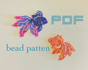 Japanese Goldfish  PDF pattern for miyuki delica