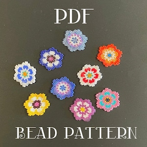 Flower PDF pattern for miyuki delica