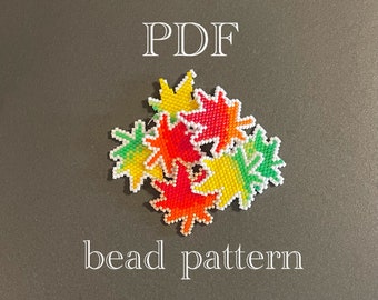 Japanese MOMIJI PDF pattern for miyuki delica