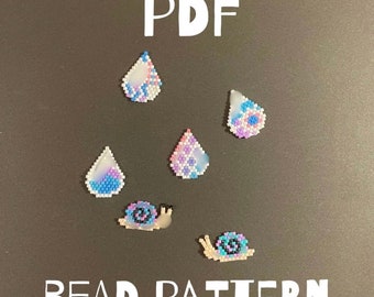 Drops and Snails PDF pattern for miyuki delica