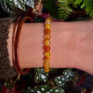 Yellow Agate Beaded Bracelet *Lily*