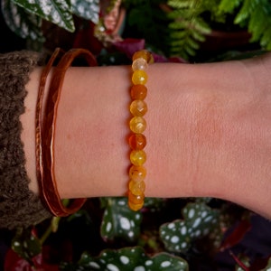 Yellow Agate Beaded Bracelet *Lily*