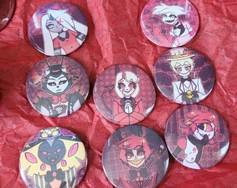 Hazbin Hotel Inspired 2.25“ Buttons