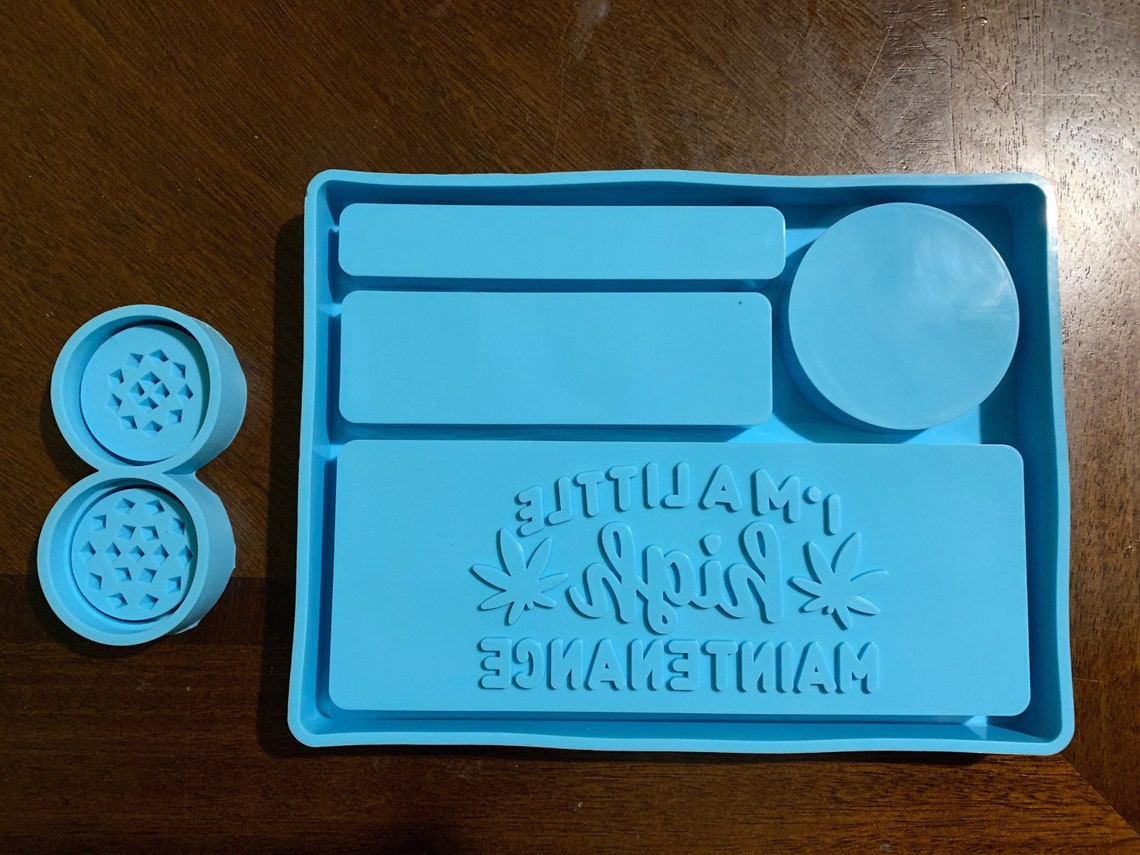 High Maintenance Rolling Tray Mold With Grinder disclaimer Etsy