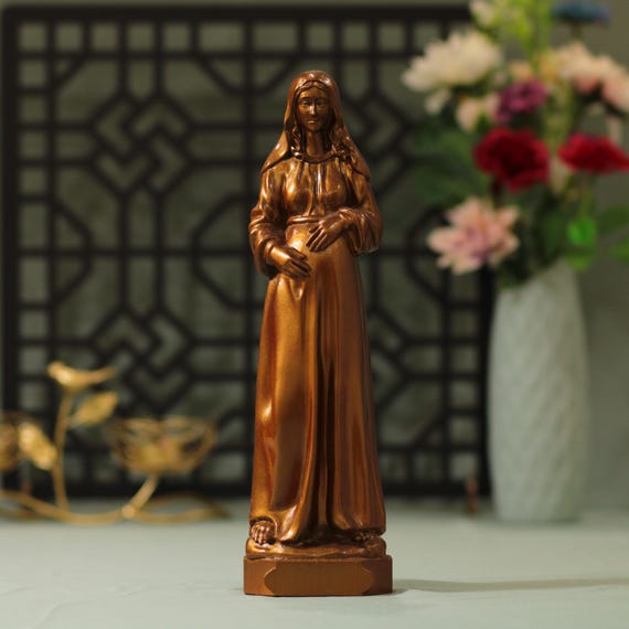 Our Lady of Hope Wooden Statue Antique Style Catholic Religious Religious Catholic Statue Wooden Religious Gifts The Mother of God
