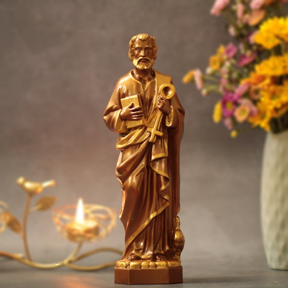 St. Peter Catholic Statue Vintage Style Religious Statuary Catholic Icon Religious Gifts Christian Art Catholic Gifts Prayer Supplies