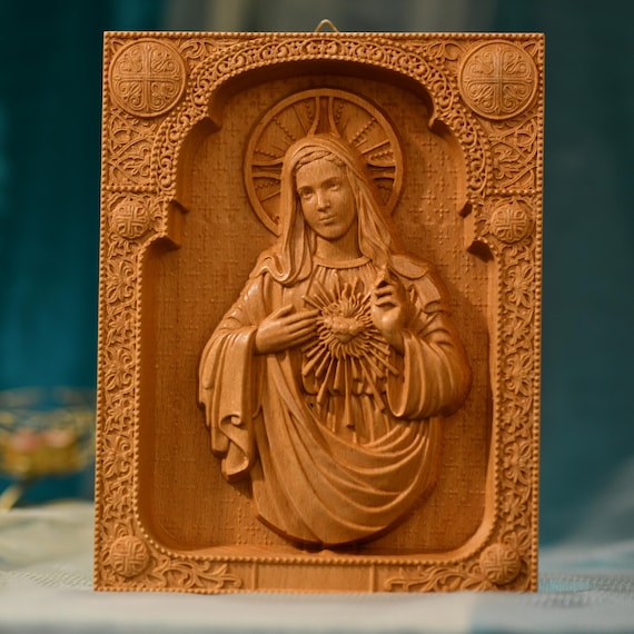 Immaculate Heart of Mary Wall Art Catholic Gifts Catholic Christian Wall Art Home Decor Religious Art Catholic Icons Christmas Gifts Ideas