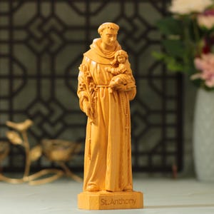 16 Inches Saint Anthony Catholic Icon Wooden Statue Religious Gifts Saint Anthony statue Religious Catholic Statue Religious Christian Decor