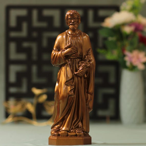 11.8 Inches St Joseph the Worker Statue Antique Style Wood Carving Decor Christian Artwork Christian Decor Catholic Art Fathers Day Gifts