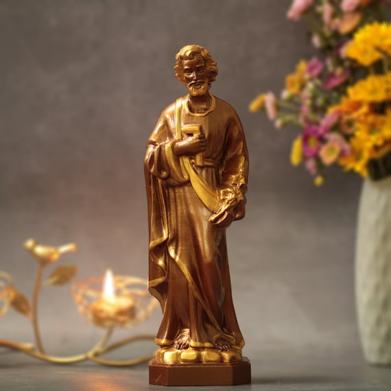 Saint Joseph Statue Vintage Style Catholic Gifts Catholic Home Decor Fathers Day gift Christian Gift Religious Statue Christian dad gift