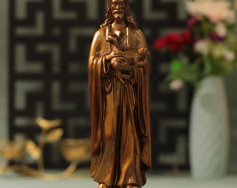 カトリックの三連祭壇画 アンティークスタイル 宗教的な贈り物 木製