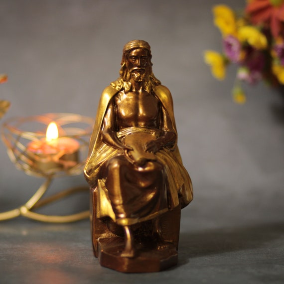 Jesus Christ Preaching Statue Vintage Style Jesus Statue Orthodox Icons Orthodox Wooden Religious Gifts Christening Gifts Easter Gift Ideas