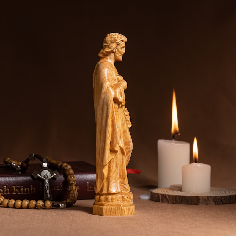 St. Joseph Patron Saint of Workers Wood Carvings Religious Art Etsy