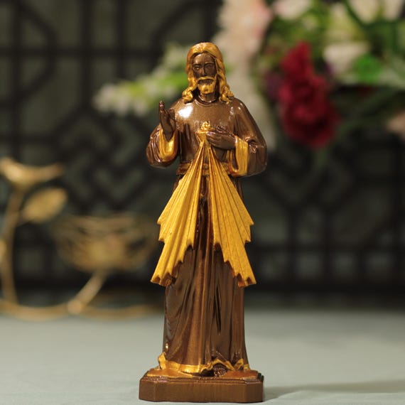 The Blessing of Jesus Catholic Statue Vintage Style Handmade Home Decor Christian Artwork Religious Art Handmade Home Decor Christian Gifts