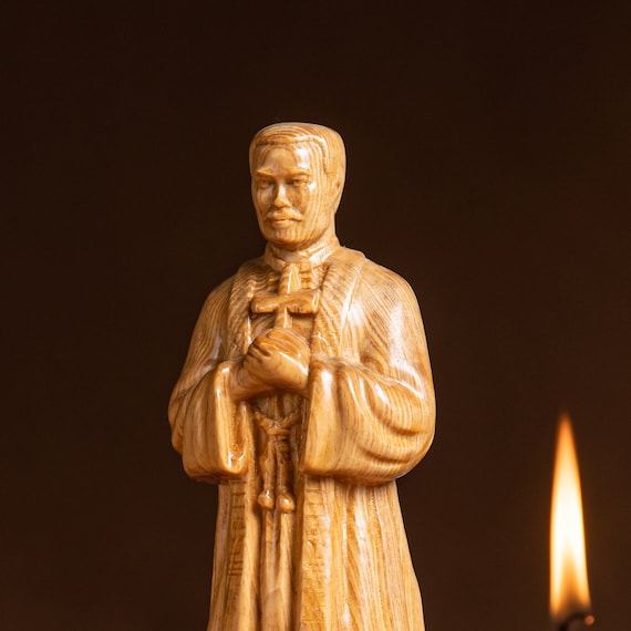 Father Truong Buu Diep Wooden Statue,Religious Catholic Statue, Wooden Religious Gifts,Housewarming Gift, Religious Statue, Catholic Art