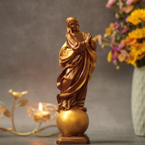 Our Lady of Peace Wooden Statue Vintage Style Best Family Gift Mother&#39;s Day Gifts Ideas Religious Catholic Statue Christian Gifts