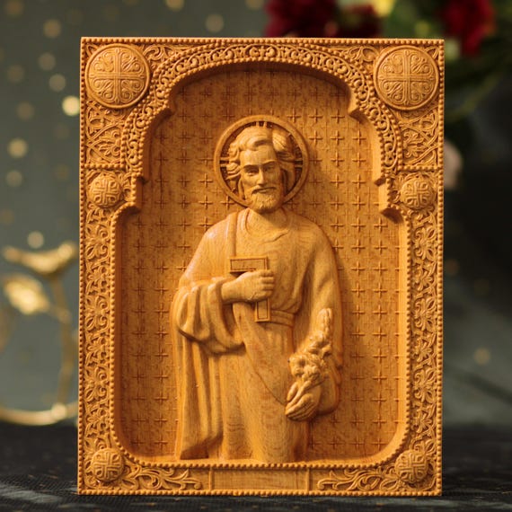 St. Joseph the worker Wall Art Saint Icon Wooden Altar Catholic Gifts Religious Home Decor Catholic Statue Religious Gifts Catholic Art