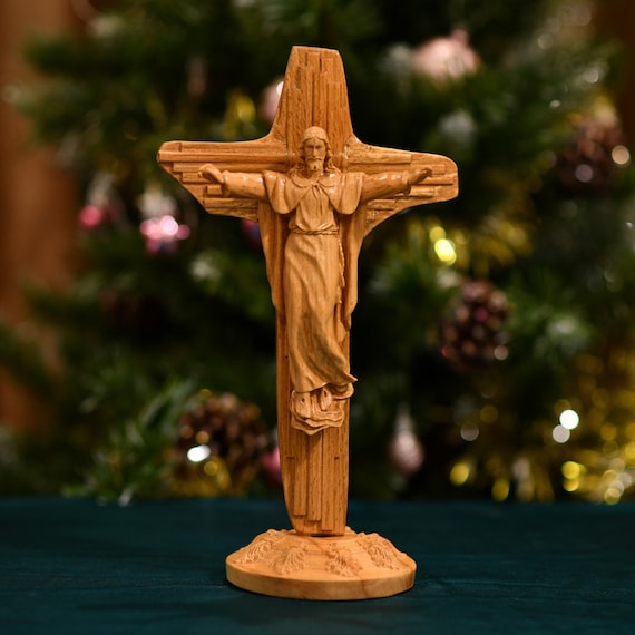 Resurrection of Jesus Christ Wooden Wall Hangings Prayer Altar Catholic Triptych Christmas Gift Religious Home Decor Home Altar