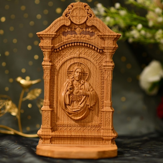 Sacred Heart of Jesus Christ Catholic Home Altar Jesus Christ Art Altar Art Mini Altar Christian Gift Christian Gift Catholic Gift