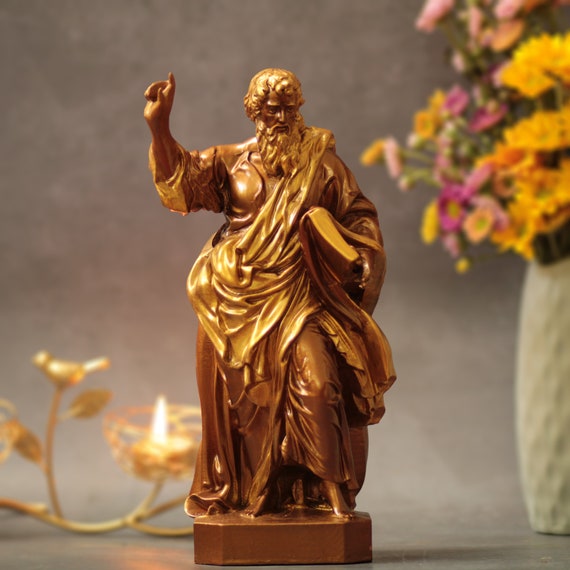 St. Paul Statue Catholic Statue Vintage Style Wood Carving Religious Catholic Statue Religious Gifts Fathers Day Handmade Gift Home Decor