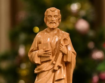 St. Peter Statue Figur Religiöse Dekoration Religiöse katholische Statue Religiöse Geschenke Christliche Kunst Katholische Geschenke Gebetsbedarf