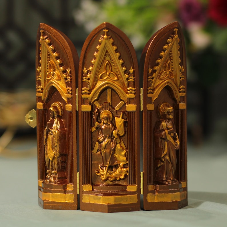 Catholic Triptych Resurrection of Jesus Christ | Our Lady | St Joseph ...