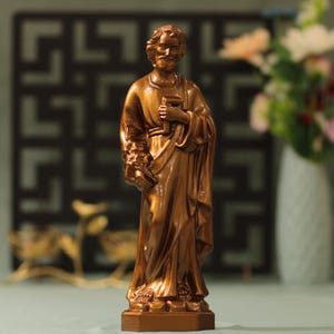 11.8 Inches St. Joseph Patron Saint of Workers Antique Style Handmade Gift Religious Art for Home Decor Gifts for Dad Fathers Day Gifts