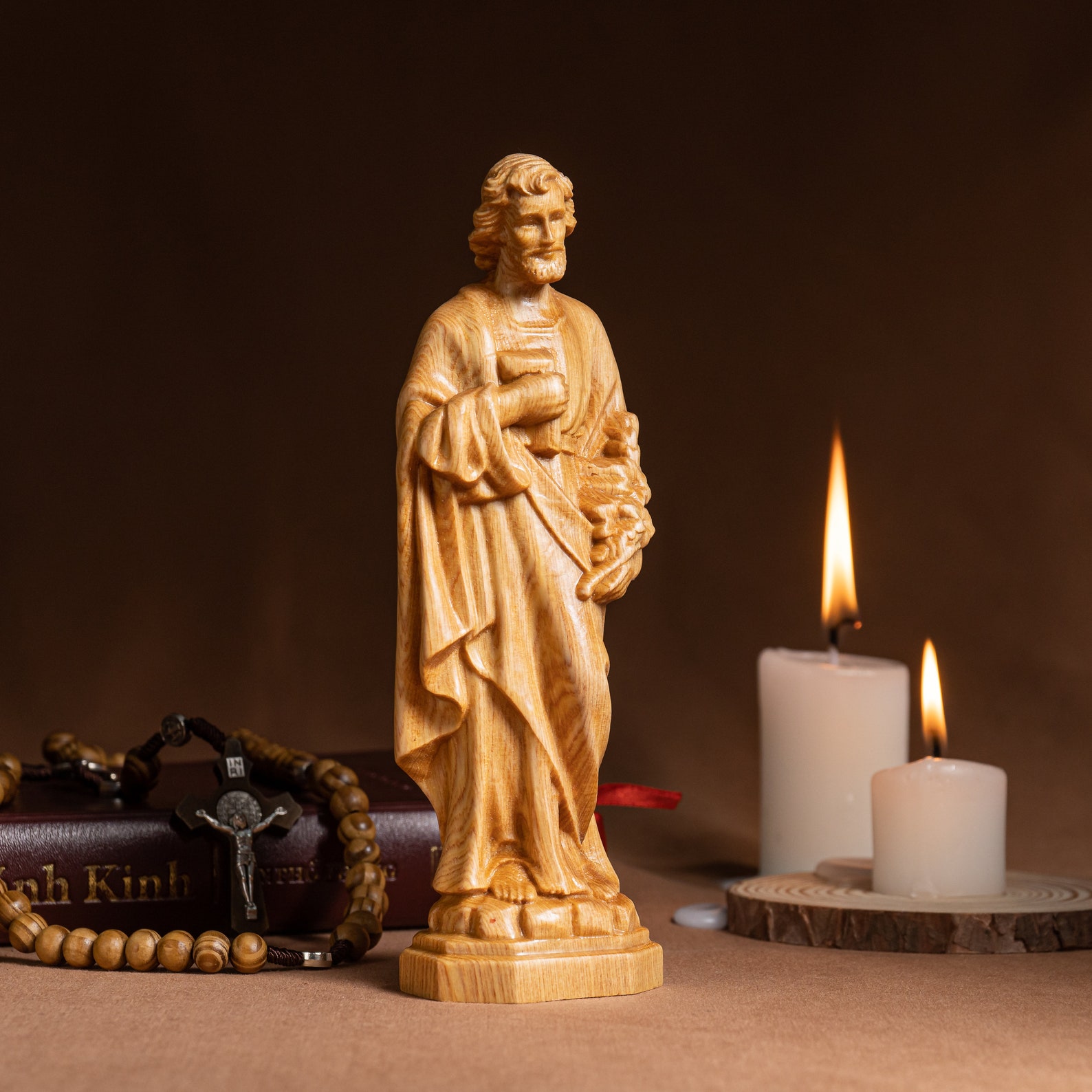 St. Joseph Patron Saint of Workers Wood Carvings Religious Art Etsy