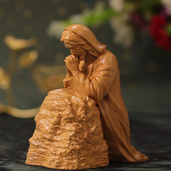 Jesus Christ praying in the Garden of Gethsemane, Religious Catholic Statue, Wooden Religious Gifts,Housewarming Gift,New Home Gift