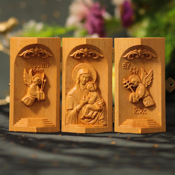 Catholic Triptych  Portable Altar Mini Catholic Altar Triptych Prayer Supplies Catholic Home Altar Home Decor Religious Christian Gifts