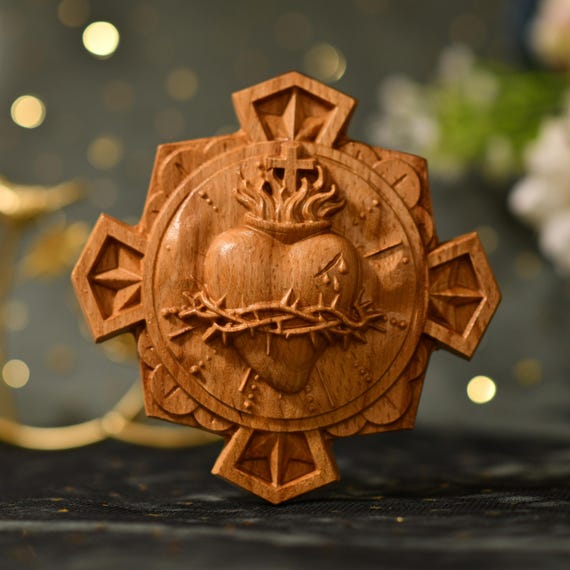 Sacred Heart of Jesus Wall Art Catholic Shrine Home Decor New Home Gift Religious Decor Christmas Gifts Housewarming Gifts Catholic Art