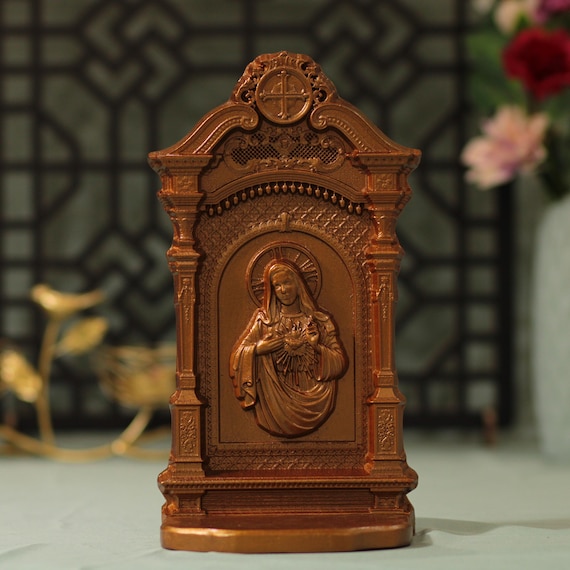 Immaculate Heart of Mary Antique Style Catholic Home Altar Spirituality Gift Catholic Home Gift Catholic Devotions Catholic Christmas Gifts
