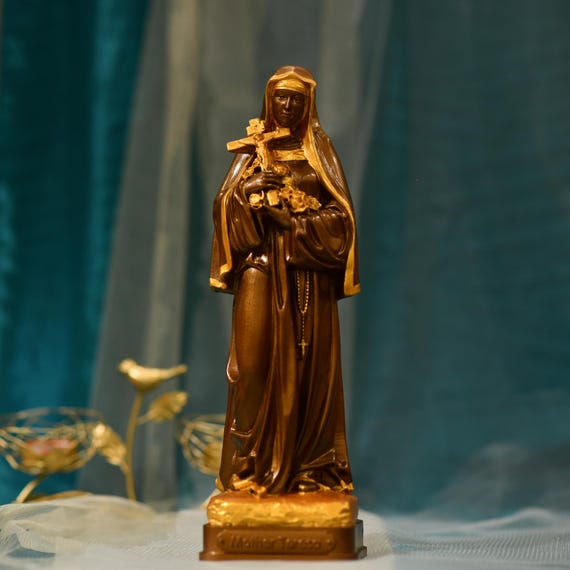 Saint Teresa of the Child Jesus Vintage Style Saint Thérèse of Lisieux Catholic Statue The Little Flower Catholic Icons Christmas Gift