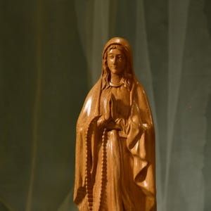 16 Inches Mother Mary Wooden Catholic Statue Religious Gifts Our Lady of Guadalupe Custom Gift Handmade Home Decor Mothers Day Gift