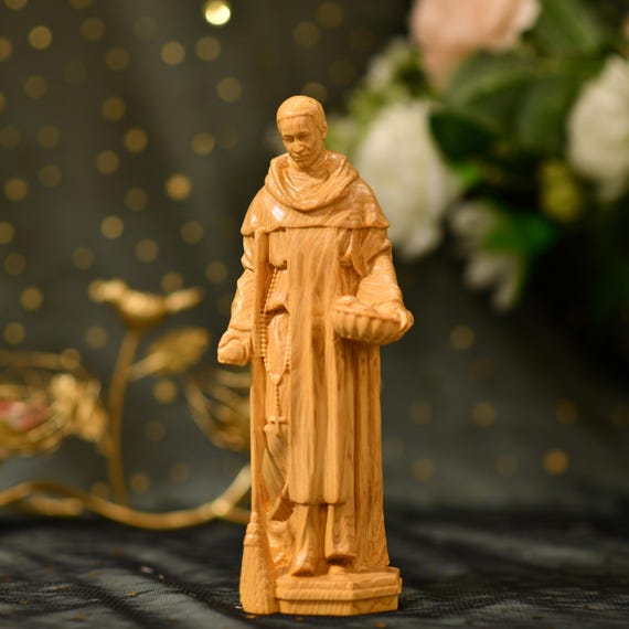 16 Inches San Martino de Porres Statue Handmade Home Decor Catholic Saints Statue Religious Christian Catholic Art Christian Gift