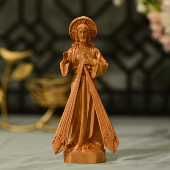 Blessing Sacred Heart of Jesus Christ Catholic Statue Catholic Sculpture Handmade Home Decor Christian Artwork Religious Art Christian Gifts
