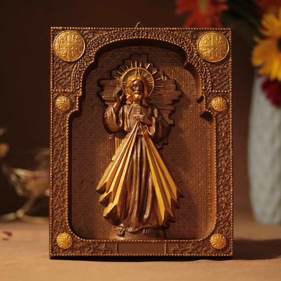 Jesus Christ blessing Wall Art Vintage Style Christian Gift Sacred Heart of Jesus Wall Hanging Housewarming Gift Wall Decor Religious Gift