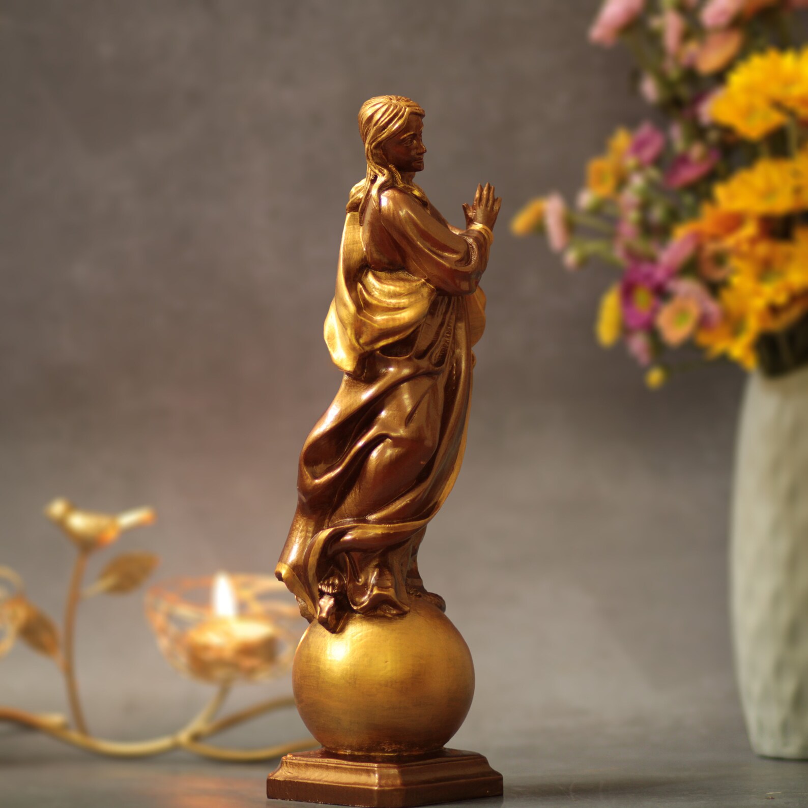 Our Lady of Peace Wooden Statue Vintage Style Best Family Gift Mother's ...