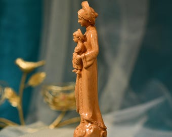 イタリア デメッツ 木彫 彩色 聖母像「街の聖母／幼きイエスを抱くマリア像 」 il_340x270.6452126519_9fvs.jpg