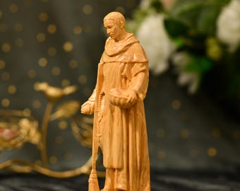 木彫 キリスト像 古道具 アンティーク オブジェ 聖人像 ミニチュア木彫り イエス・キリスト像 8cm 柘植の木 キリスト教 木彫り