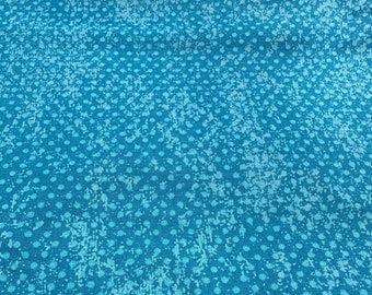 Turquoise grunge fabric, turquoise and white fabric, cotton fabric