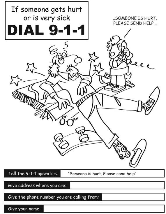 911 Phone Coloring Pages