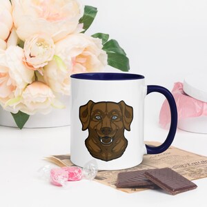Chocolate Lab Mug with Accent Color