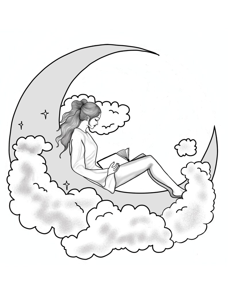 Printable Coloring Pages, Book Coloring Pages, Coloring Printables Etsy