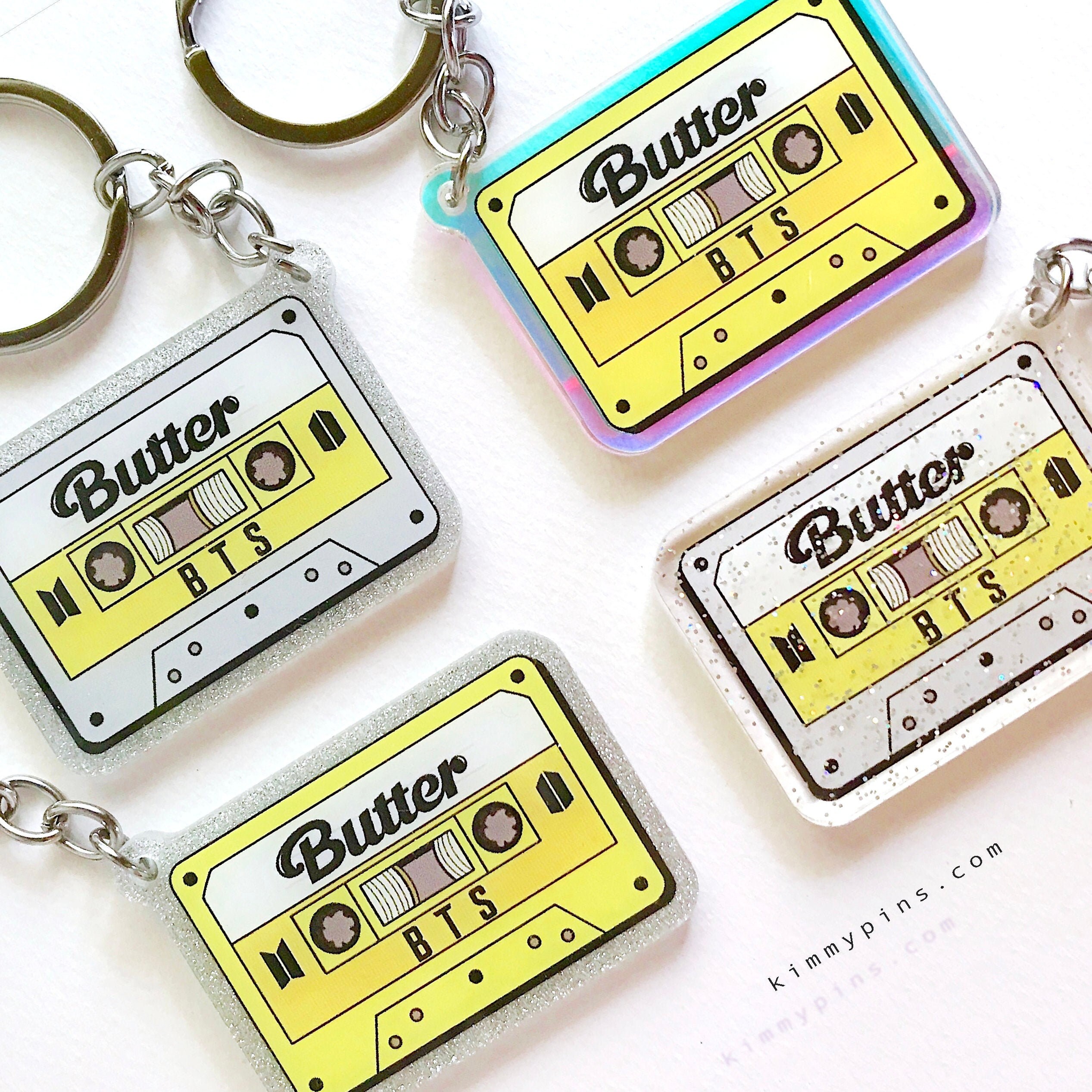 BTS BUTTER Keychain ・cassette Tape Acrylic Charm ・keyring